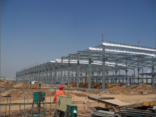 Almacenamiento prefabricado Warehouse de la materia de la construcción de la estructura del marco de acero