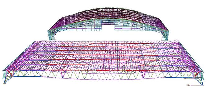 El grado de Q355B prefabricó el estadio 5 del hockey de Columbia de la construcción de la estructura de acero