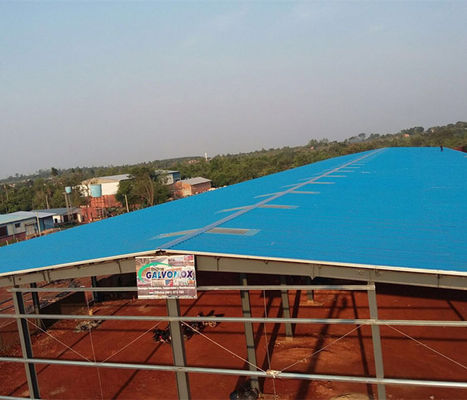 Las RRPP del tejado DFT 80um del hueso emiten la estructura de acero Warehouse