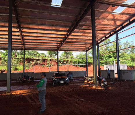 estructura de acero prefabricada Warehouse de la bajada de aguas de 110m m