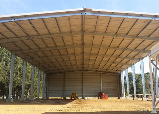 Marco de acero ligero galvanizado vertiente rápida de Warehouse de la estructura de acero de la estructura