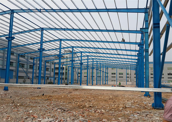 Construcción de acero pre construida de Warehouse, marco de acero de Warehouse de la estructura porta