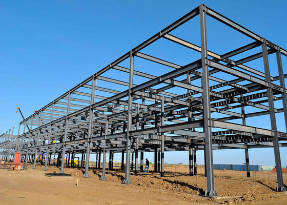 Piso multi del marco de acero de la estructura de los edificios ligeros prefabricados ambientales de la construcción