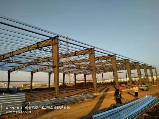 Solución prefabricada del edificio del taller de la estructura de acero del marco porta