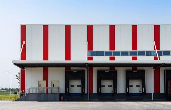 Cuadro de portal rígido Estructura de acero prefabricada Solución de construcción de almacenes