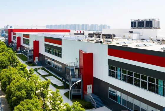 Cuadro de portal rígido Estructura de acero prefabricada Solución de construcción de almacenes