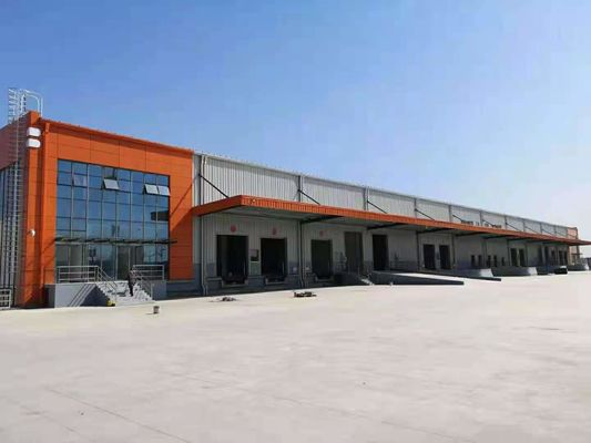 Prefabricado Gran Canopy Baja de carga de alta altura de estructura de acero duradero Almacén