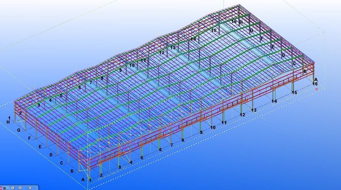 Construcción de edificios industriales de alta resistencia del marco de la estructura de acero 3